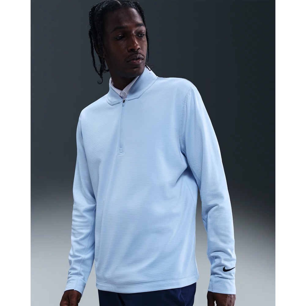 Nike Velocity Mens Therma-FIT 1/2-Zip Golf Top Light Blue BV0398-407 S
